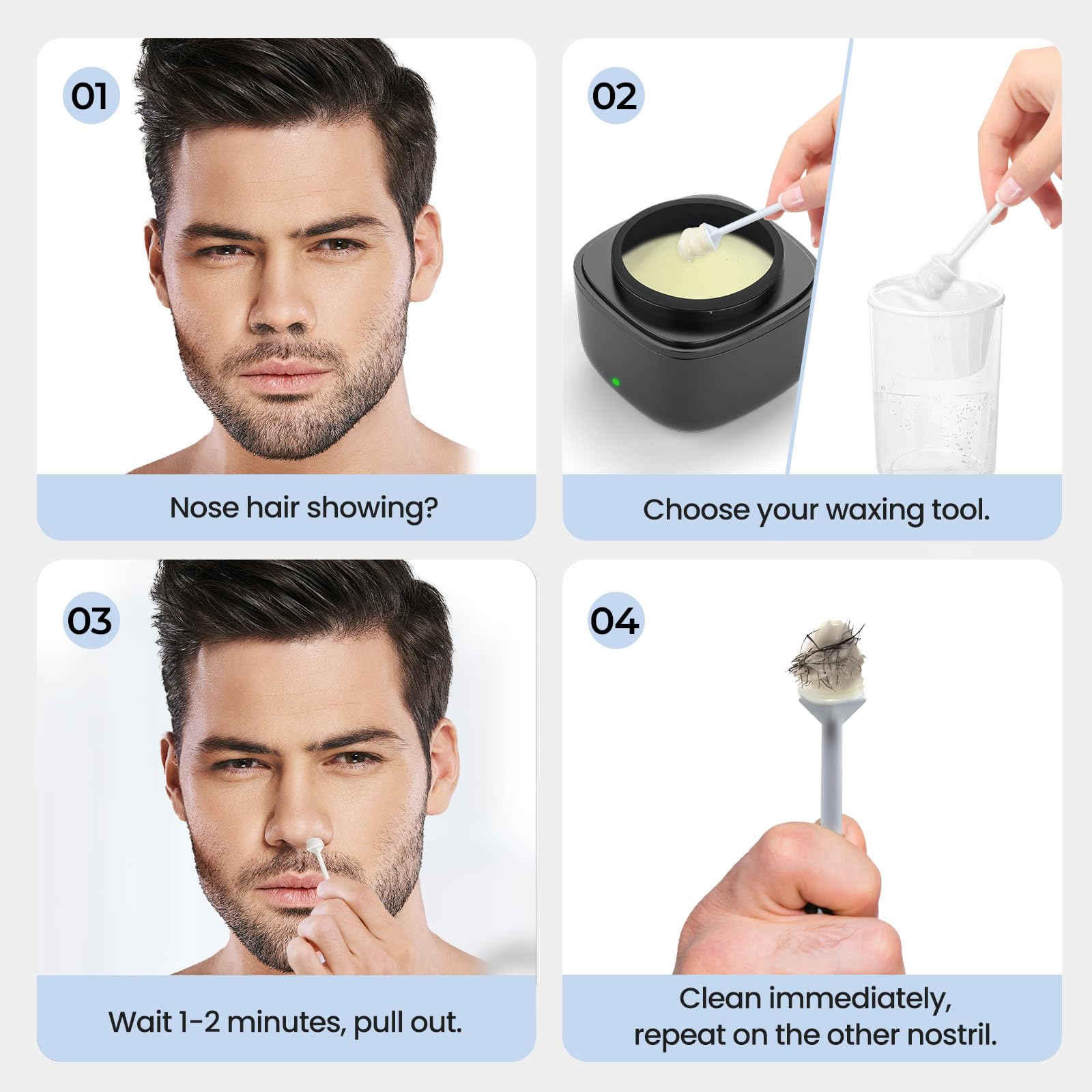 AUZEAL compact nose wax stick fits most nostrils for quick use
