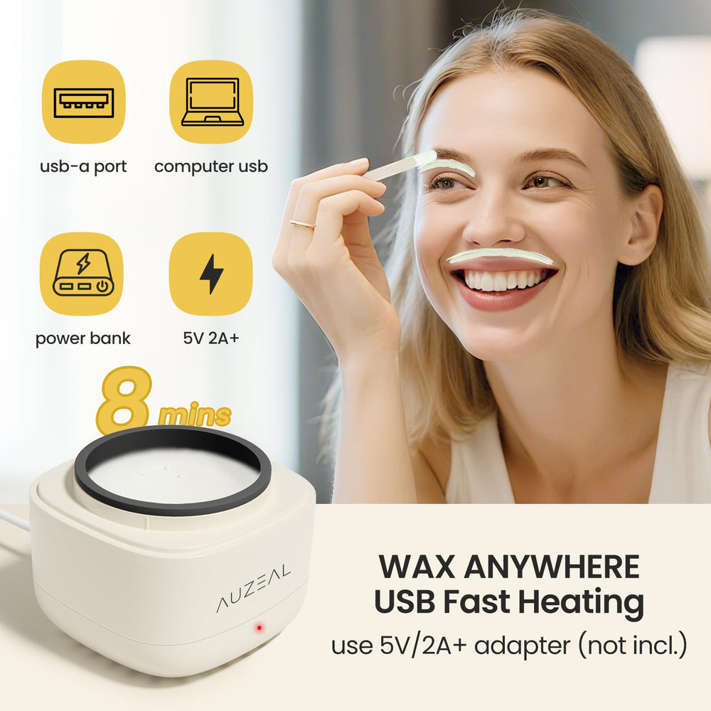AUZEAL USB-C heating module for fast, portable waxing