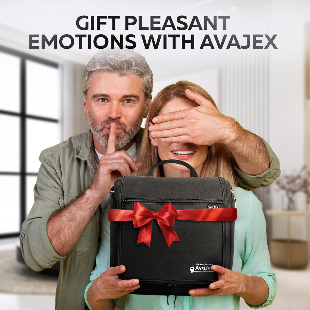 AvaJex compact travel size fits neatly in carry-on luggage.
