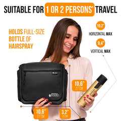 AvaJex travel toiletry bag durable zippers enhance longevity on trips.