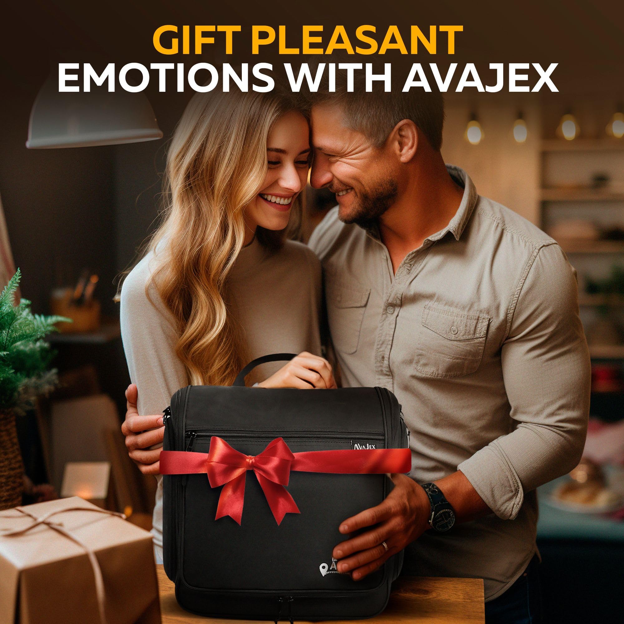 AvaJex travel toiletry bag lightweight polyester balances portability and durability.