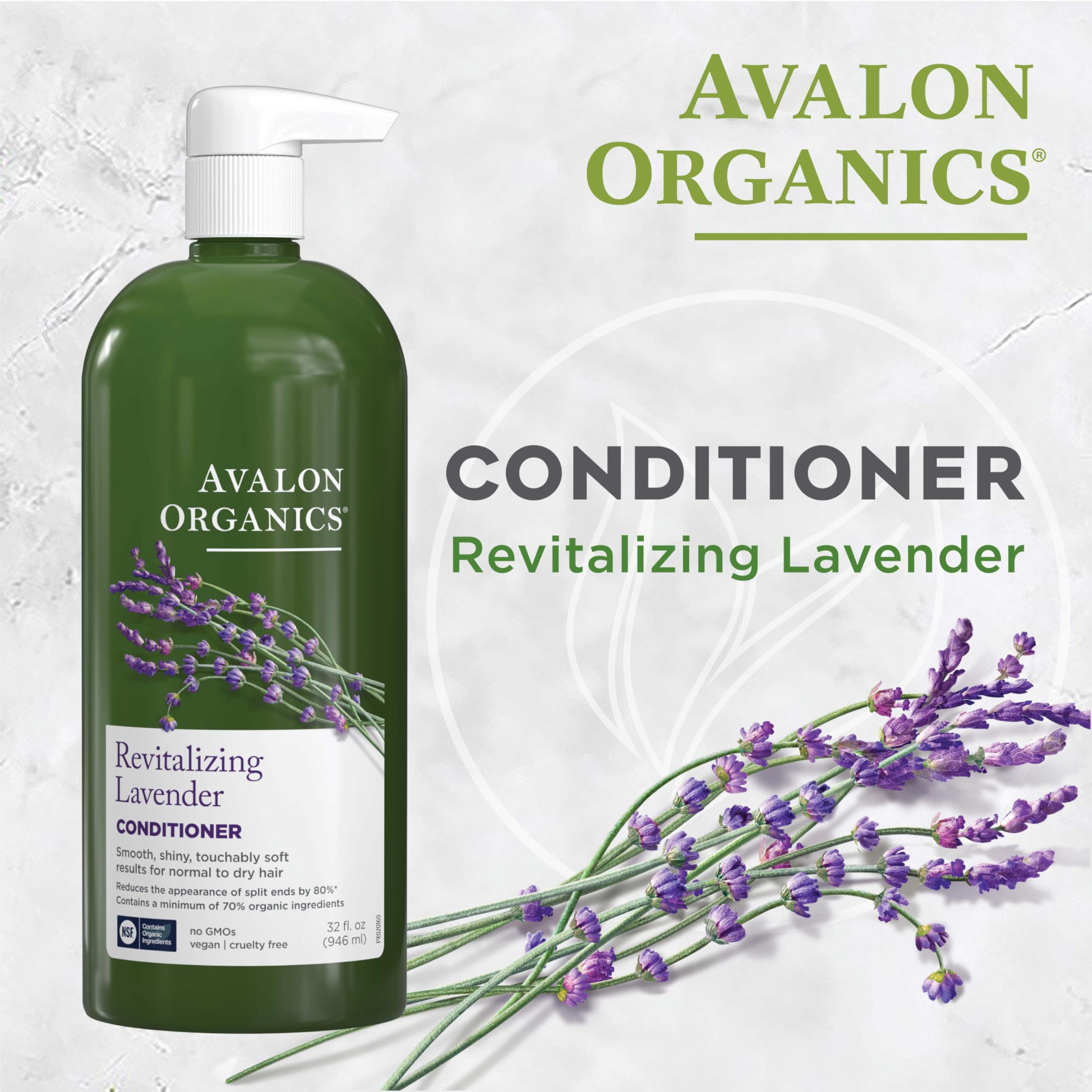 Avalon Organics Acondicionador Nutritivo Lavanda, envase reciclado: opción sostenible