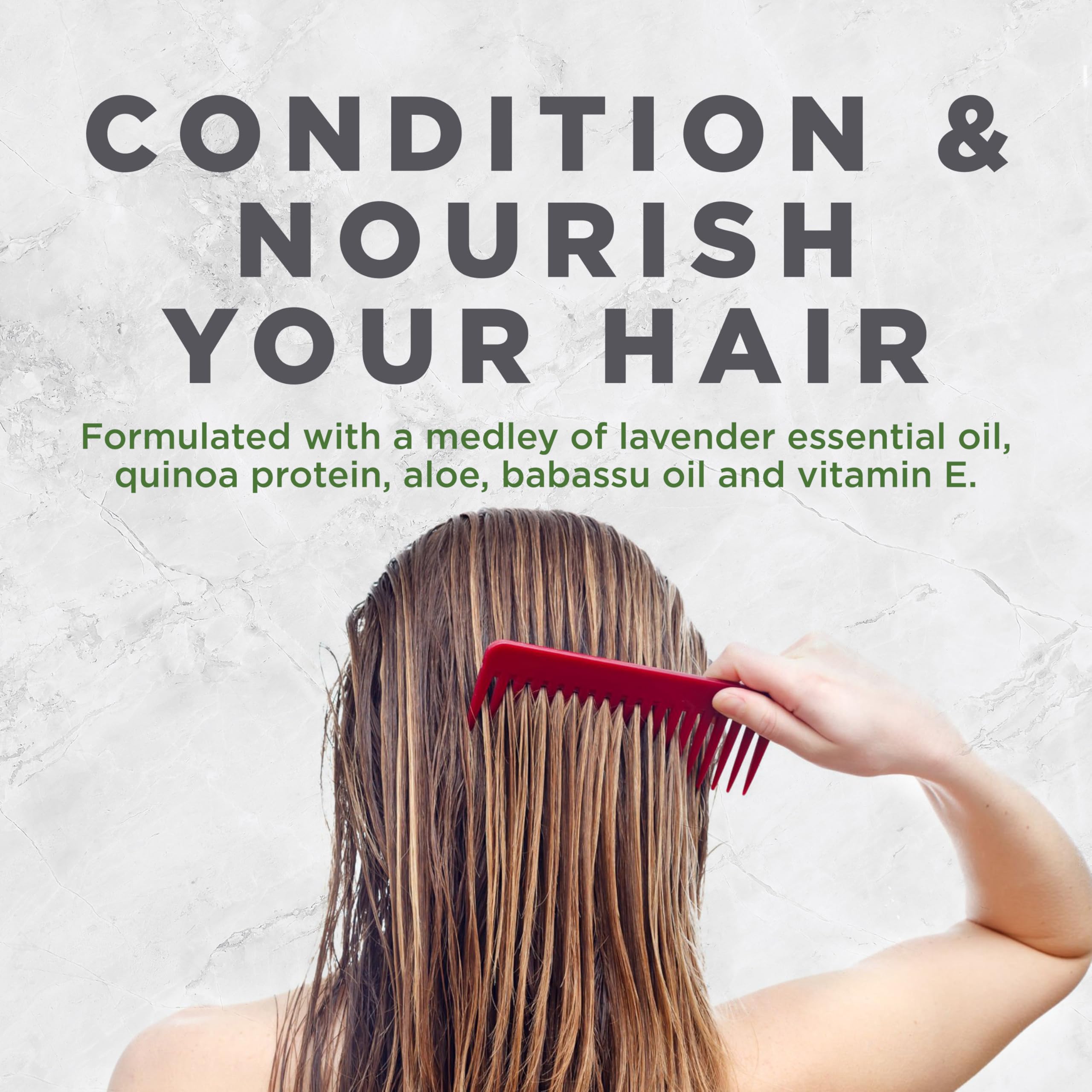 Avalon Organics Acondicionador Nutritivo Lavanda, sensación de brillo y suavidad tras el enjuague