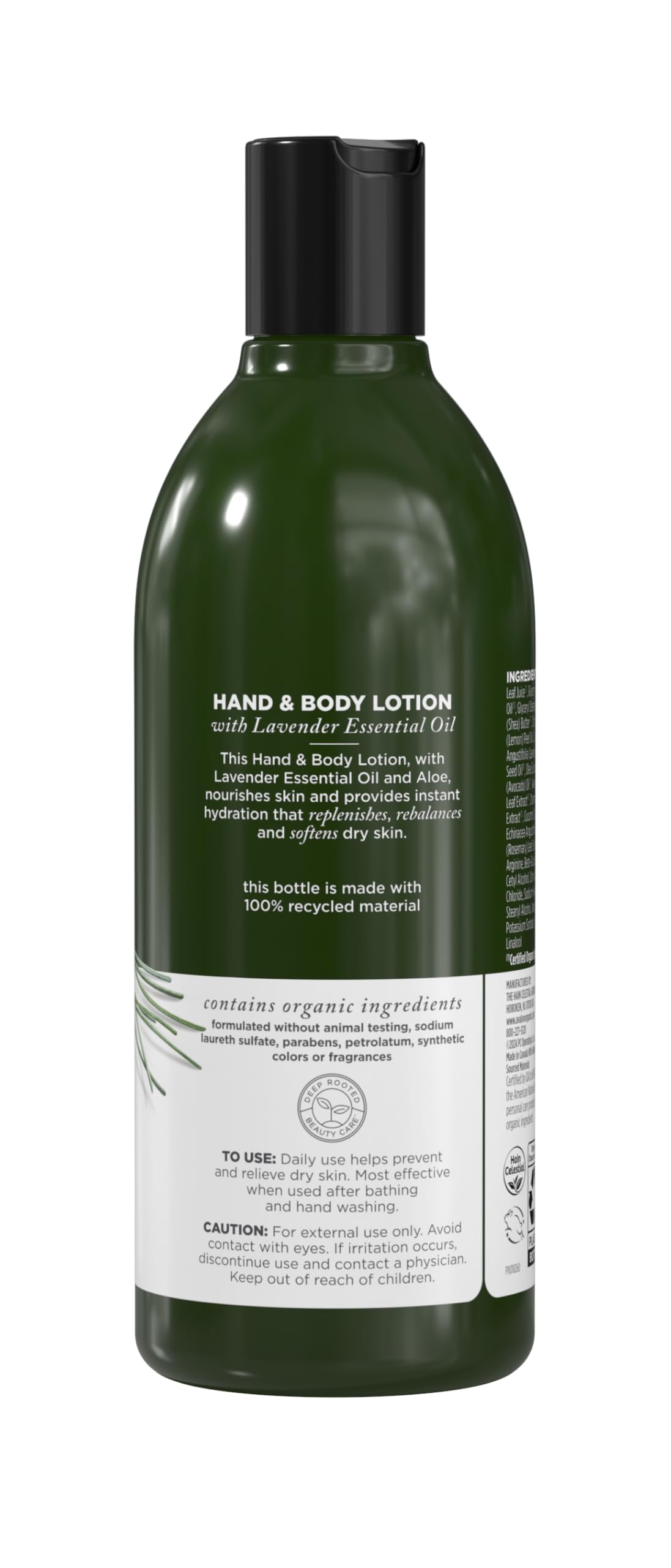 Aplicación de manos con loción de lavanda Avalon Organics para piel suave
