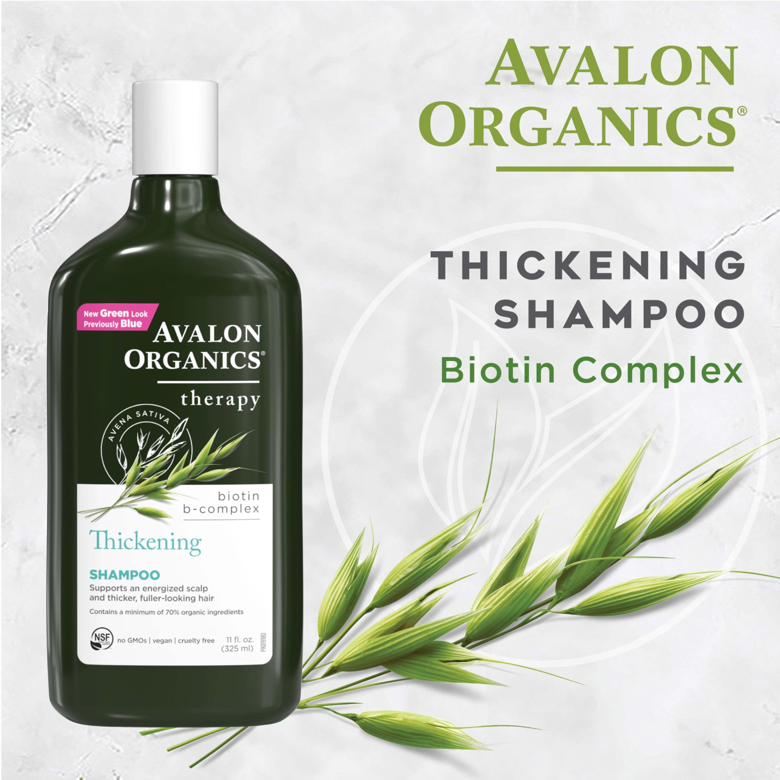 Avalon Organics Biotin B-Complex Champú lavado diario suave: limpieza raíz a puntas.