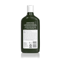Avalon Organics Biotin B-Complex Champú etiqueta natural: ingredientes botánicos visibles.
