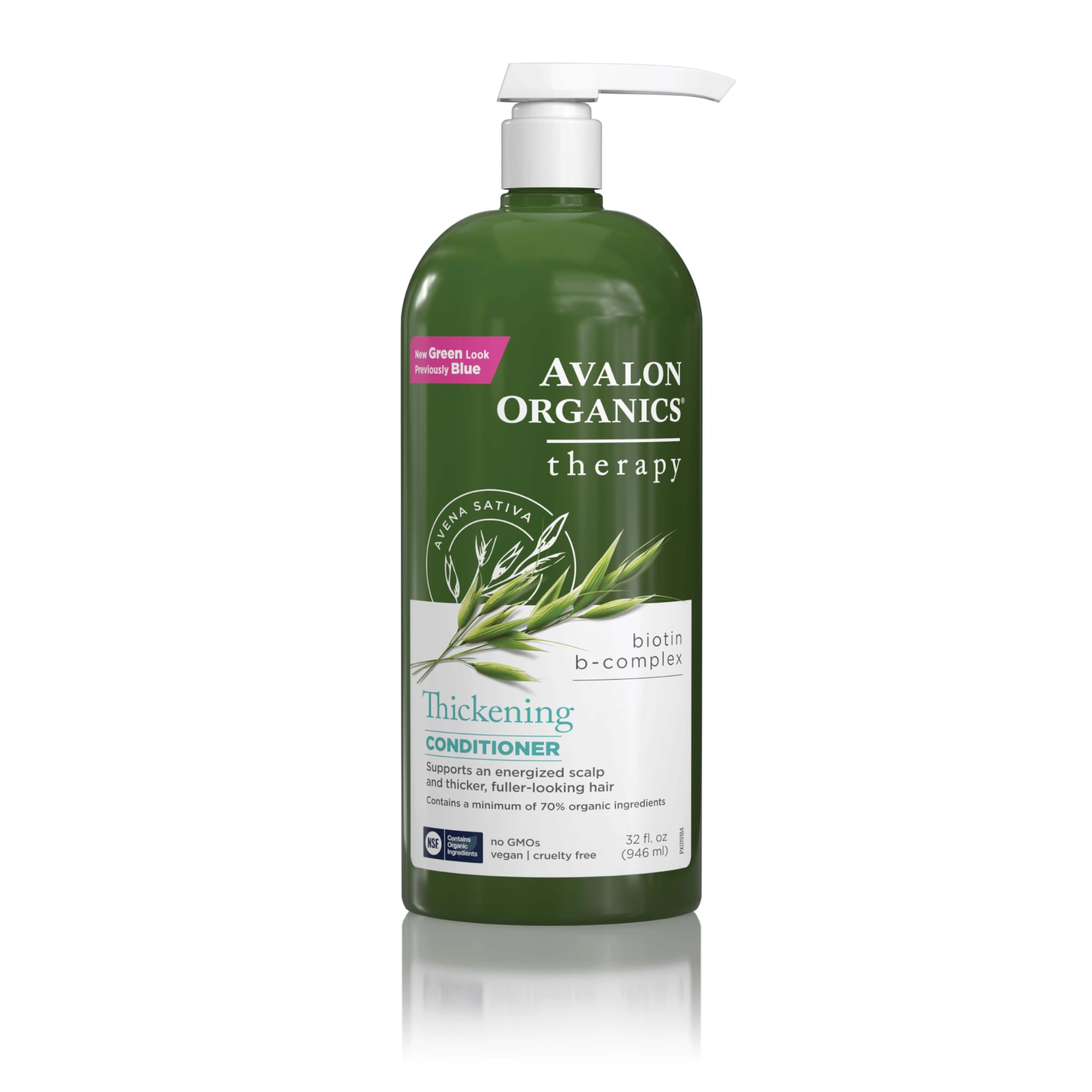 Avalon Organics Biotin B-Complex engrosador frente a la botella para mayor volumen