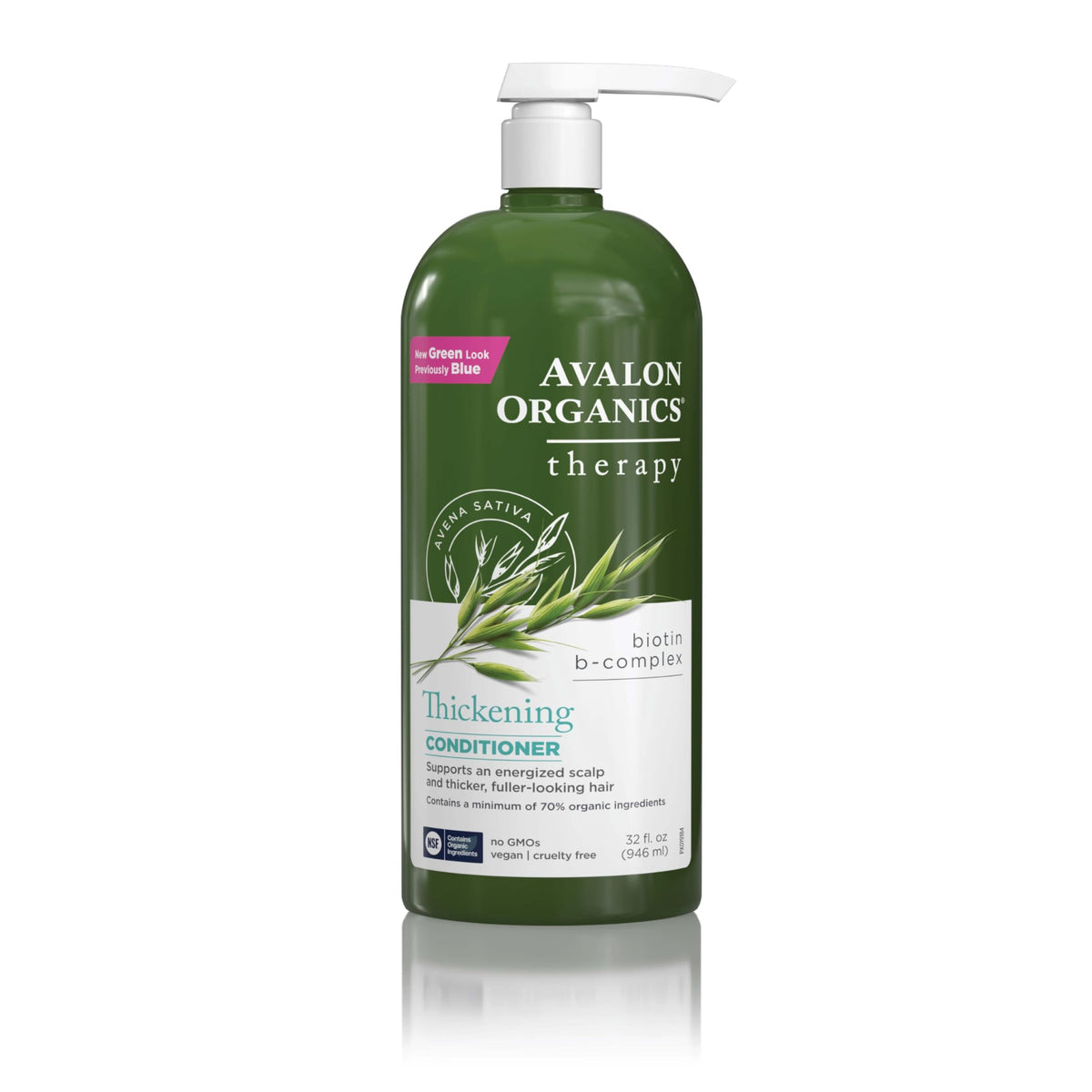 Avalon Organics Biotin B-Complex engrosador frente a la botella para mayor volumen