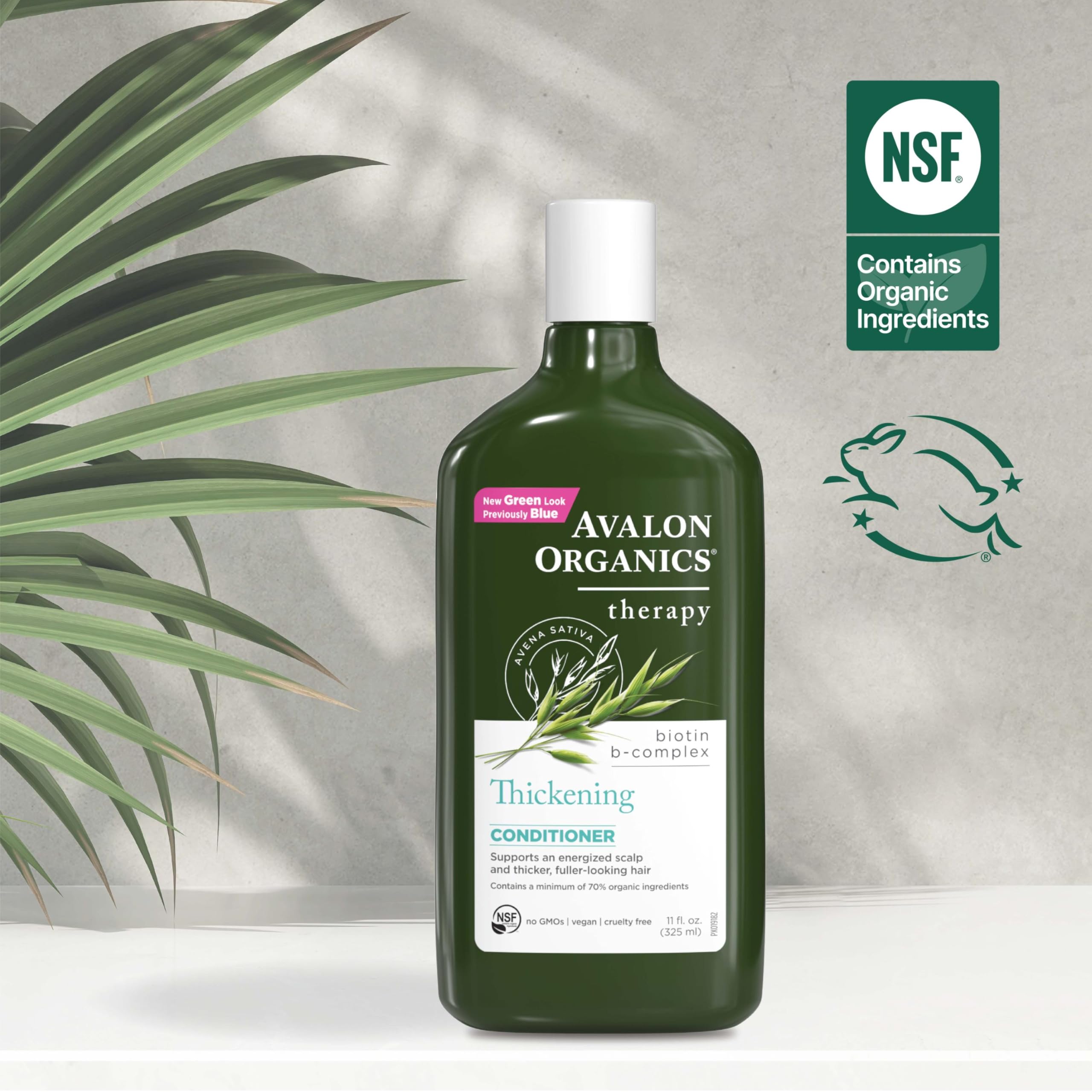 Avalon Organics Biotin B-Complex Therapy Conditioner in an eco bottle.