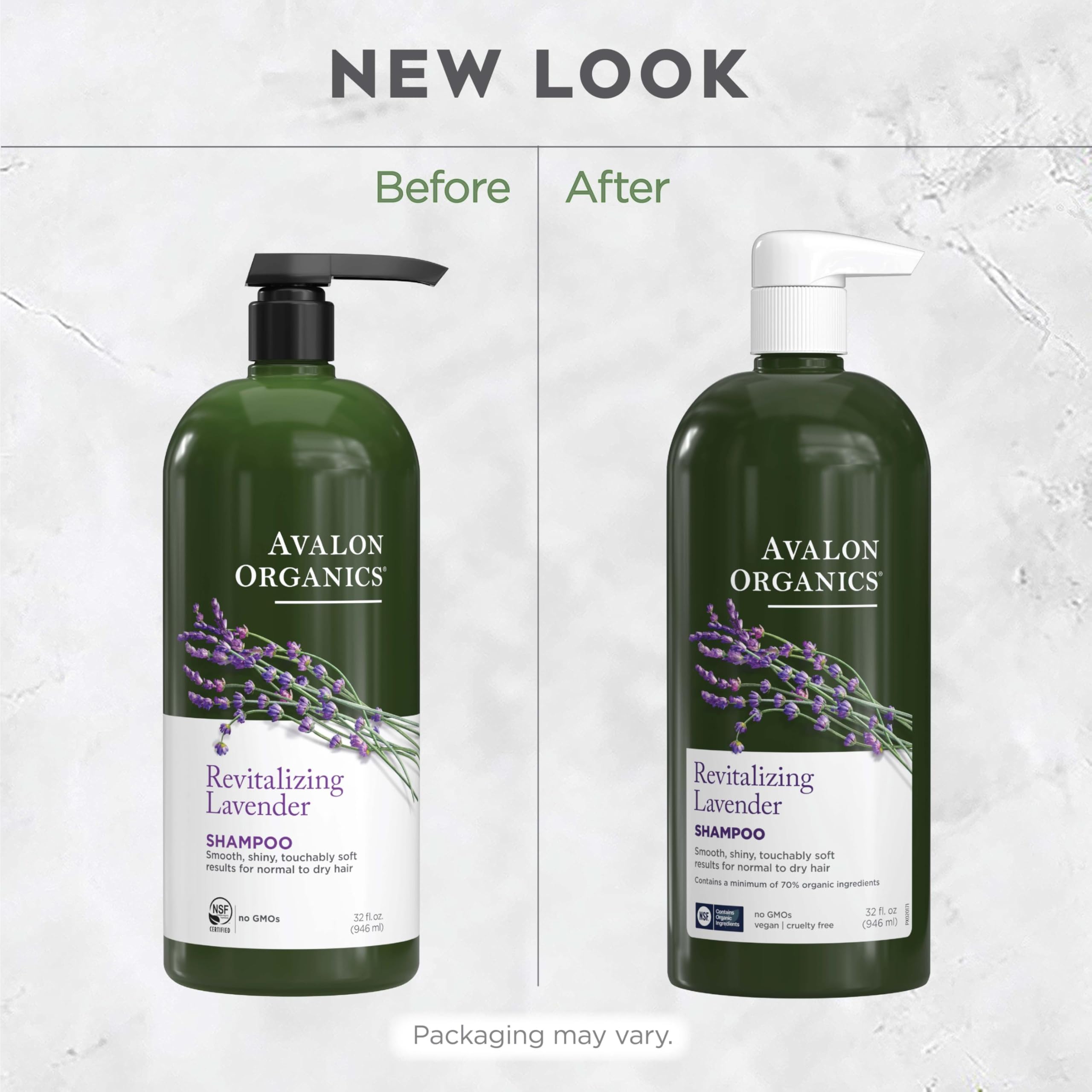 Uso diario con Avalon Organics Champú Lavanda Revitalizante para cabello limpio.