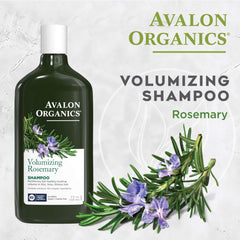 Avalon Organics champú voluminizador de romero, aceite esencial de romero para aroma revitalizante