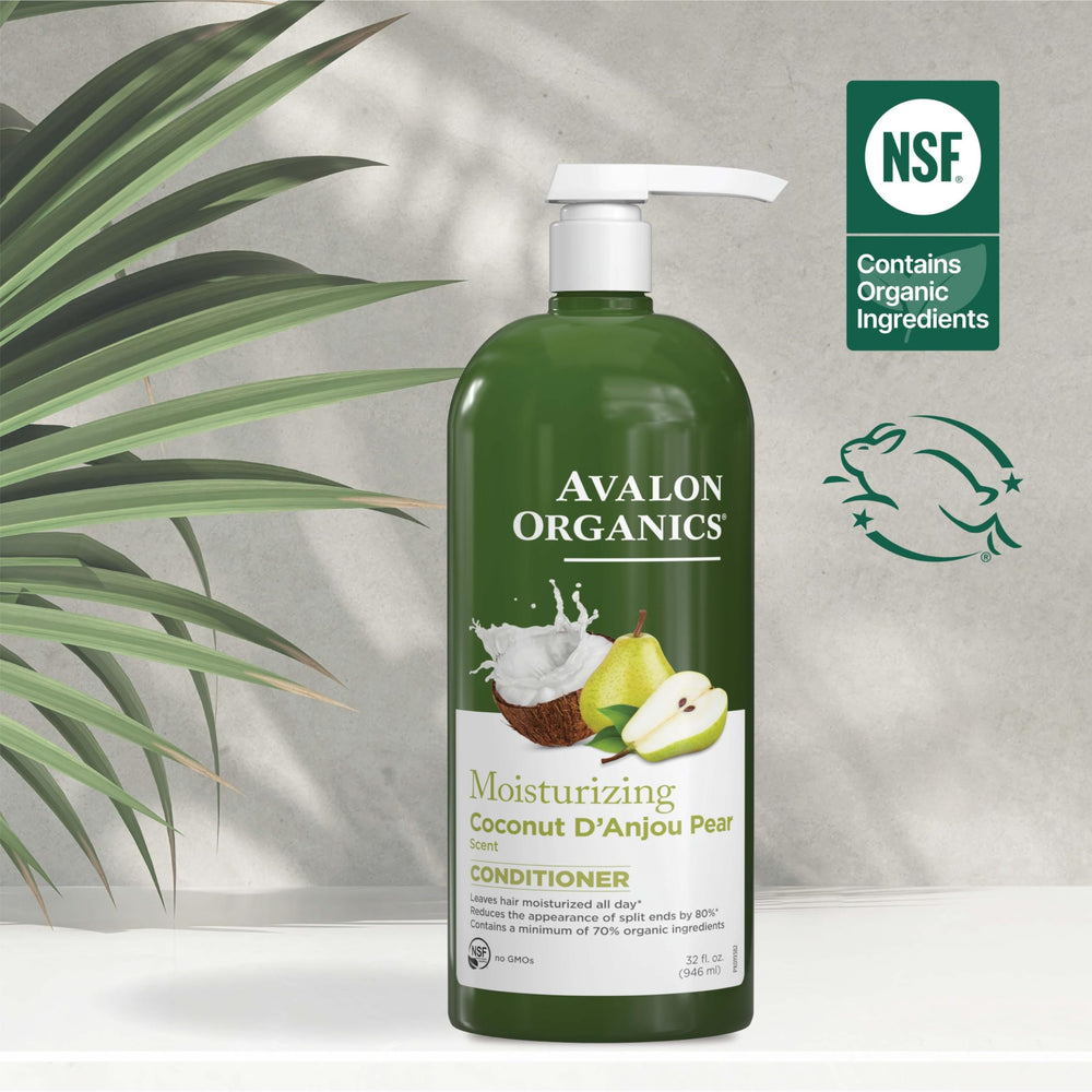 Aloe y Vitamina E en Acondicionador Coco Pera para cabello seco.