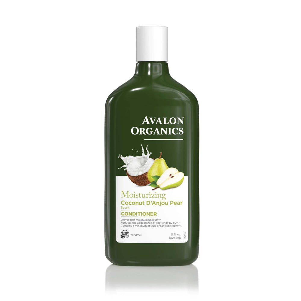 Avalon Organics Coco Pera Condicionador, botella visible, hidratación para cabello seco