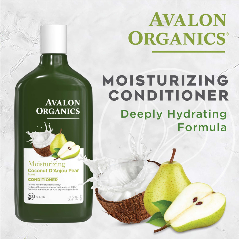 Textura cremosa del acondicionador Avalon Organics Coco Pera