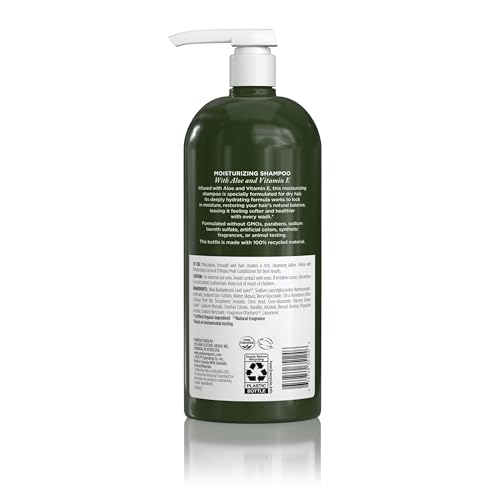 Avalon Organics Coconut Pear Shampoo back label shows certifications.