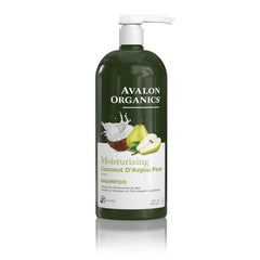 Avalon Organics Coconut Pear Shampoo bottle front with eco-friendly packaging.