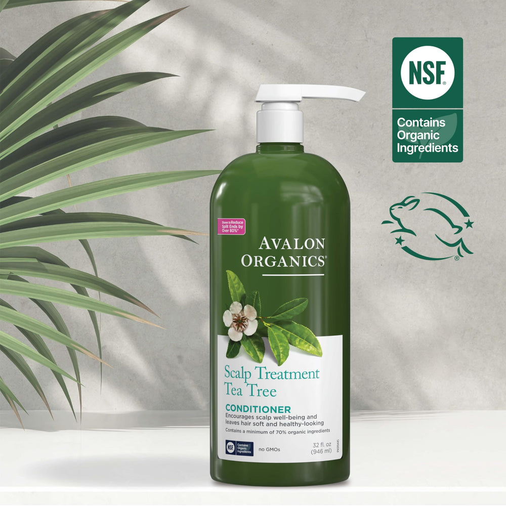 Avalon Organics Condicionador Tea Tree sin crueldad animal.