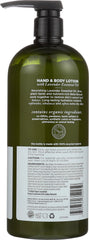 Avalon Organics lavender lotion pump closeup—easy, mess-free application.