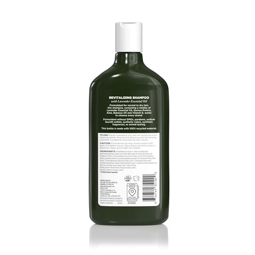Avalon Organics lavender shampoo foam lather on wet hair for rich cleansing