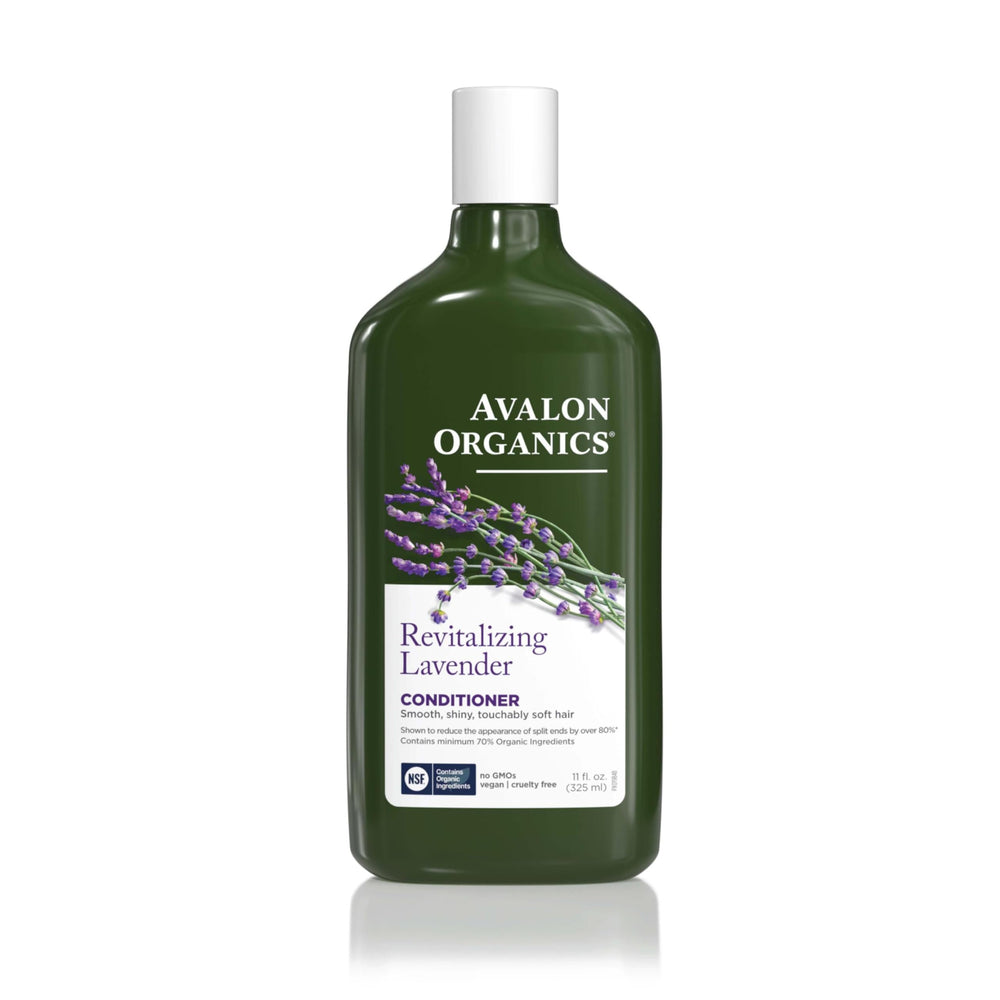 Avalon Organics Revitalizing Lavender Conditioner bottle for normal to dry hair conditioning