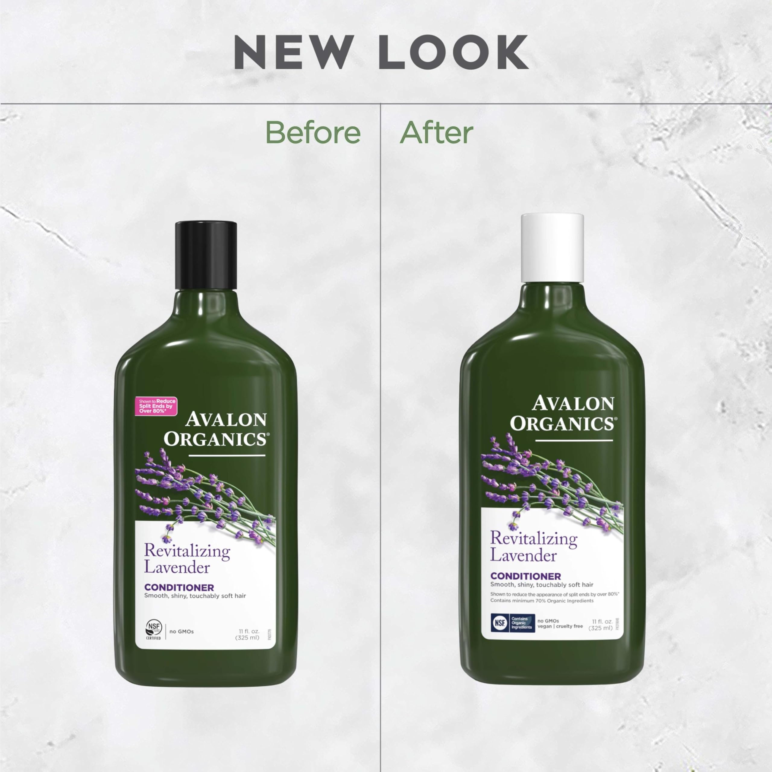 Avalon Organics Revitalizing Lavender Conditioner packaging indicating cruelty-free certification