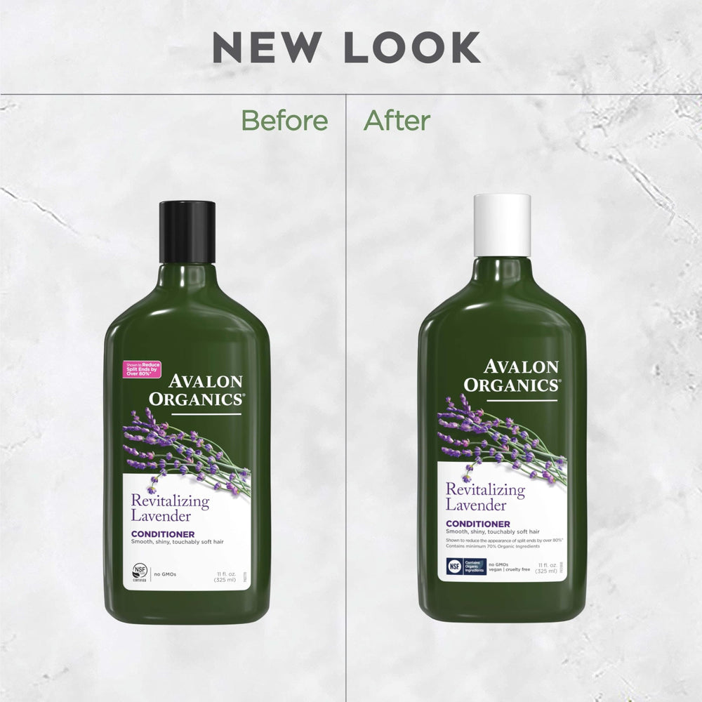 Avalon Organics Revitalizing Lavender Conditioner packaging indicating cruelty-free certification
