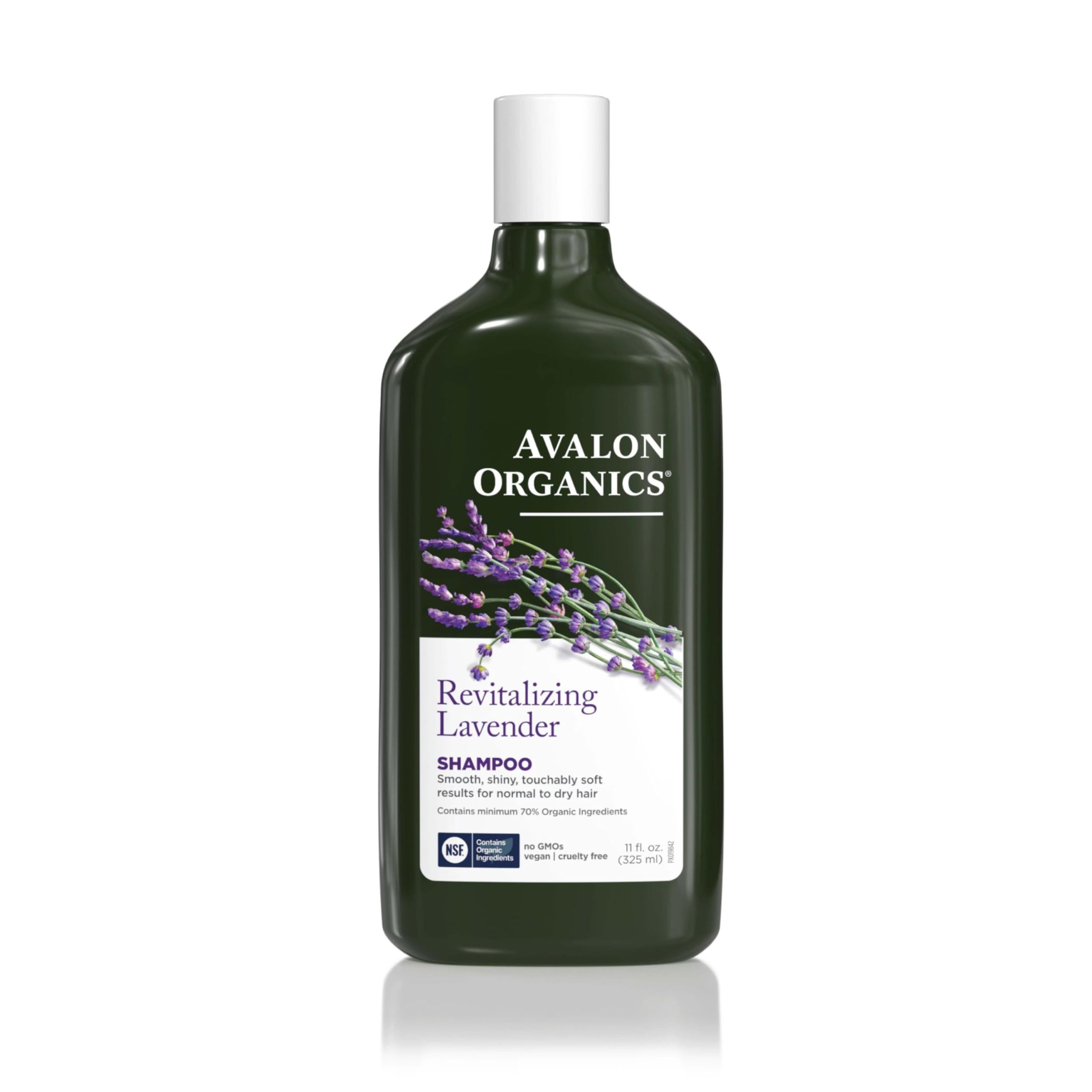 Avalon Organics Revitalizing Lavender Shampoo bottle for a soothing cleanse