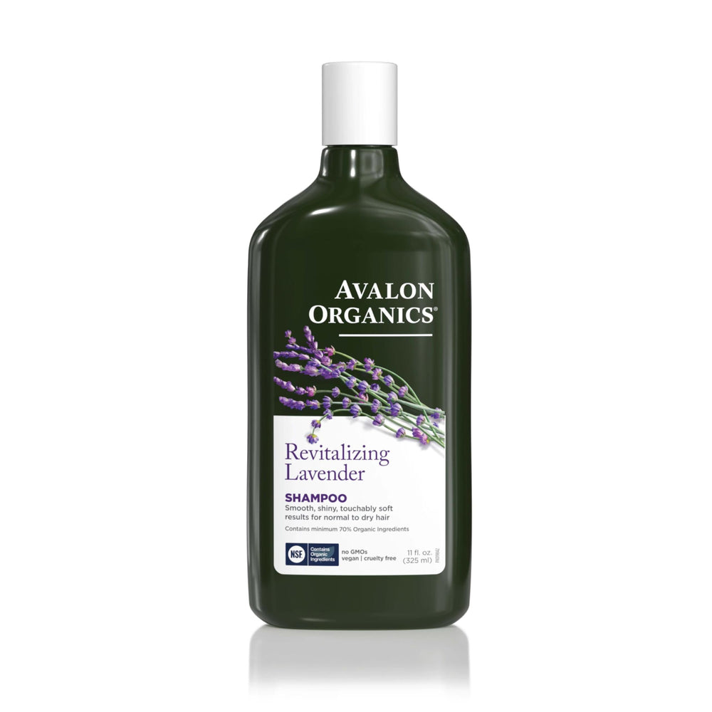 Avalon Organics Revitalizing Lavender Shampoo bottle for a soothing cleanse