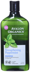 Avalon Organics Fortalecimiento Peppermint, botella; limpieza suave y fortalecimiento