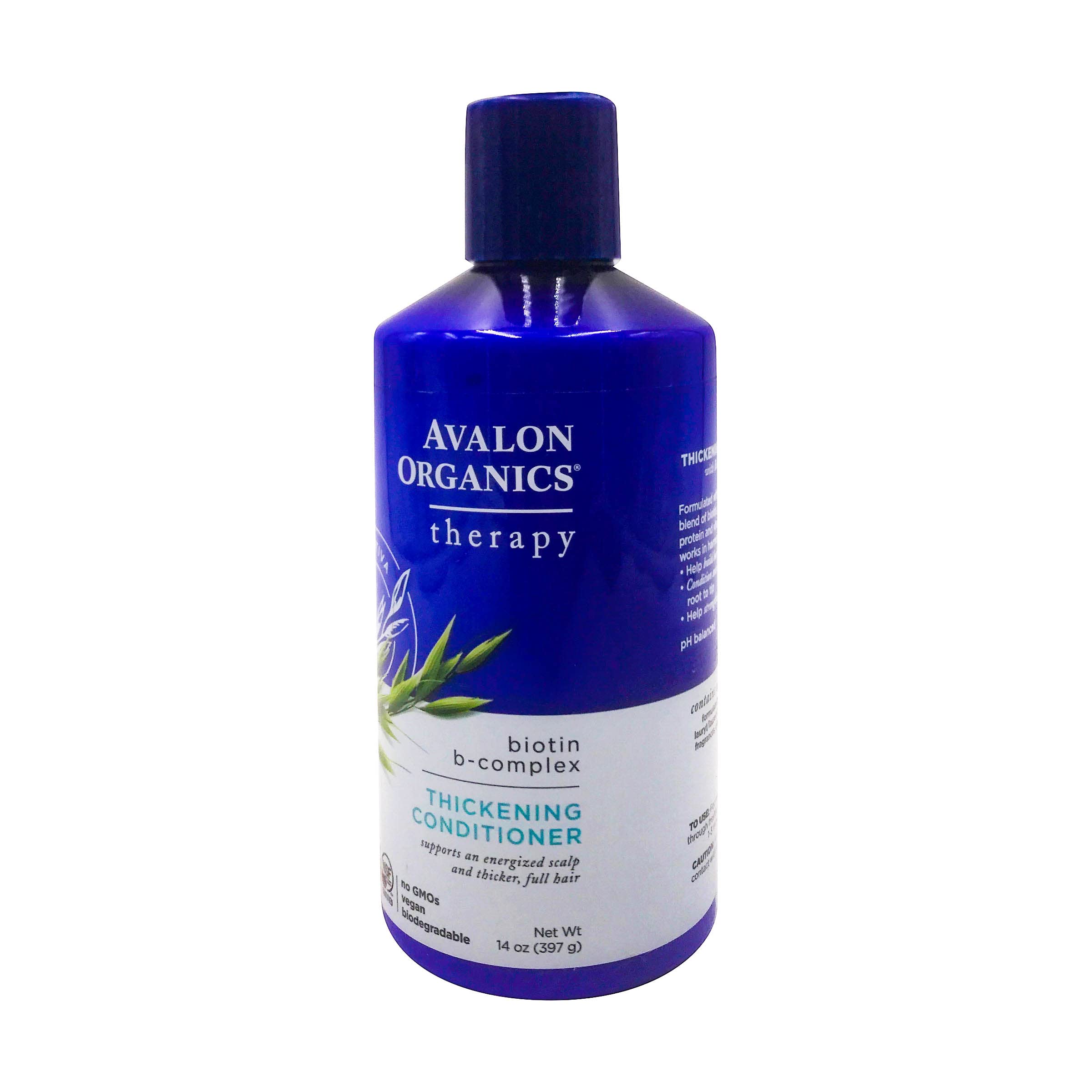 Avalon Organics Therapy Biotin B-Complex; aplicación de masaje para activar el cuero cabelludo