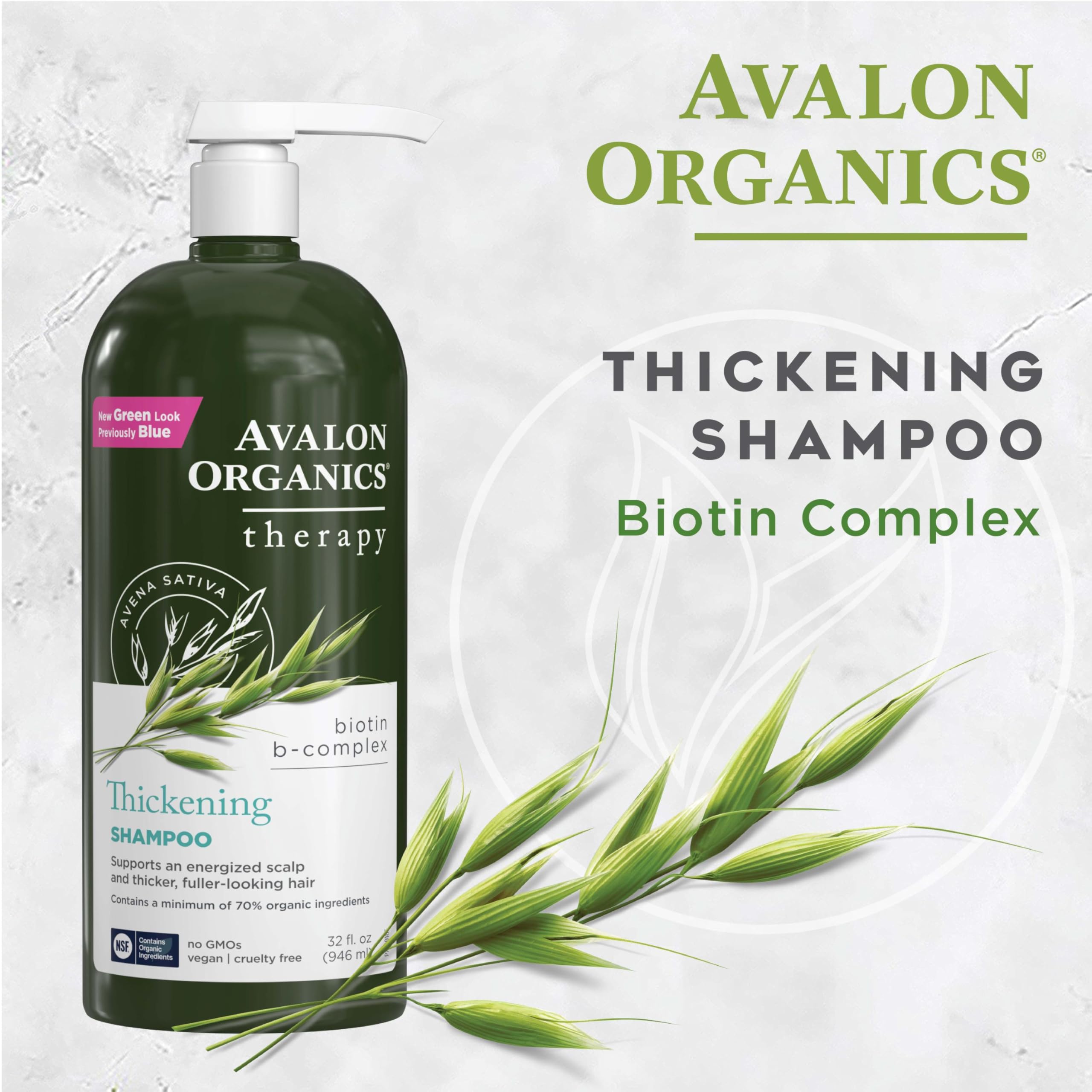 Avalon Organics Therapy Biotin B-Complex natural ingredients collage promotes organic care