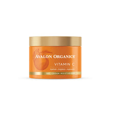 Avalon Organics Vitamin C Gel Cream jar front view highlighting lightweight hydration and glow.