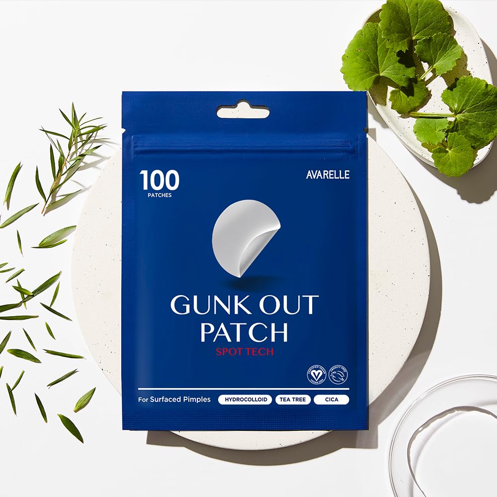 Parche hidrocoloide AVARELLE Gunk Out en la piel en uso
