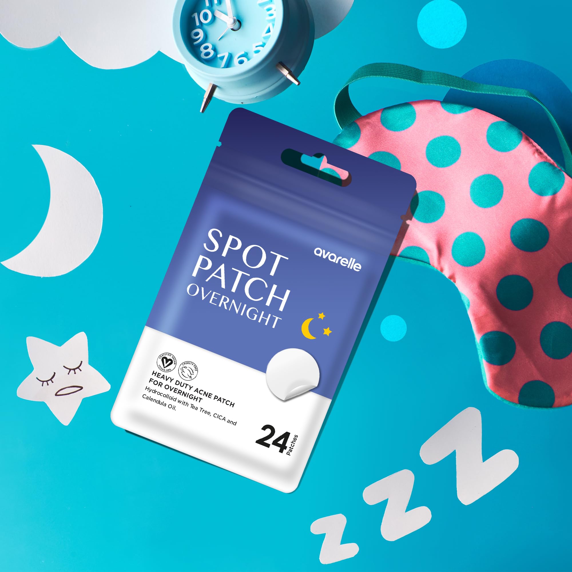 AVARELLE Spot Pimple Patches for nighttime use on visible blemishes
