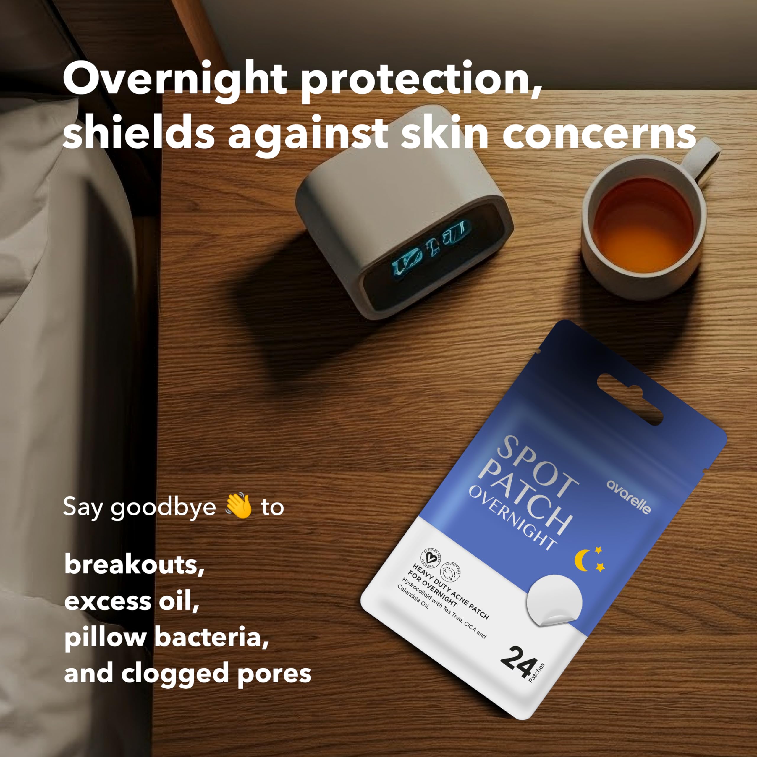 AVARELLE patches infused with tea tree oil for refreshing blemish-prone skin care