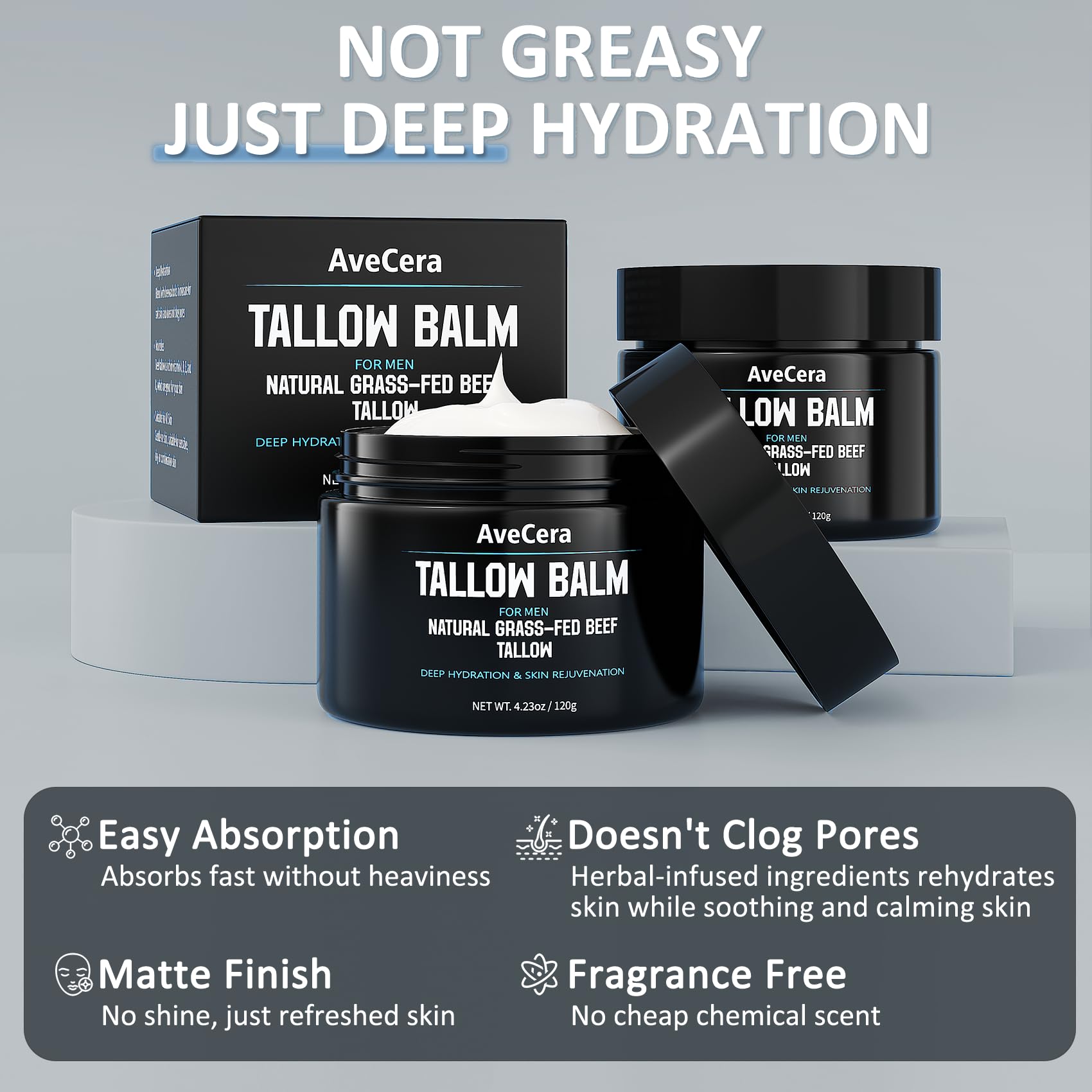 Ingredients photo stresses vitamins A, D, E, K from grass-fed tallow