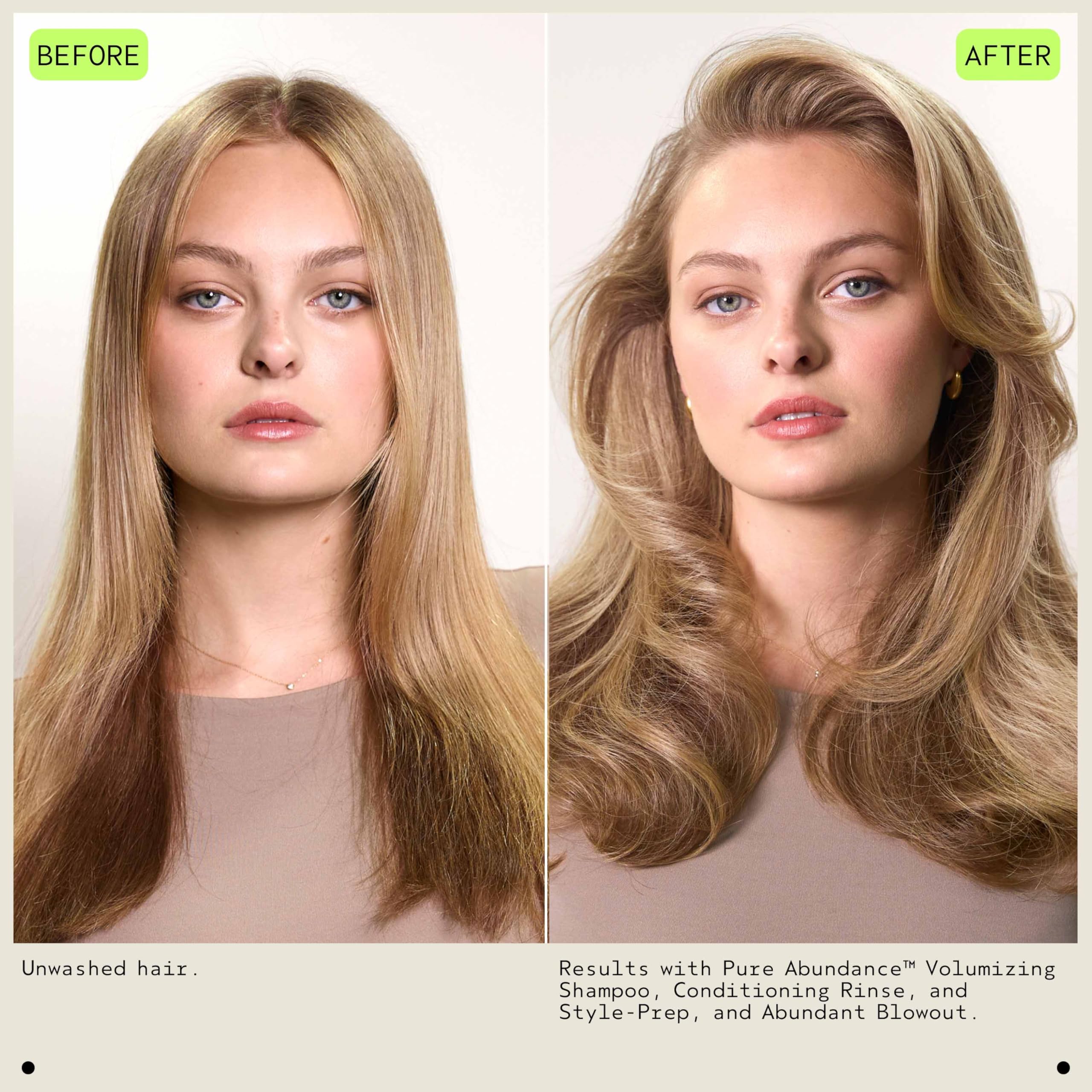 Aveda Abundant Blowout applied to damp hair boosts volume for fuller style.
