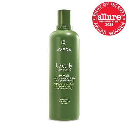 Close-up of Be Curly Advanced Co-Wash label emphasizing silicone-free and sulfate-free benefits