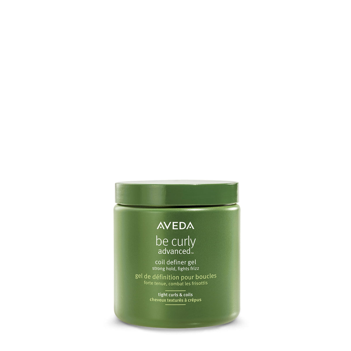 Aveda Be Curly Advanced Coil Definer Gel bottle-pour showcases strong hold for coils