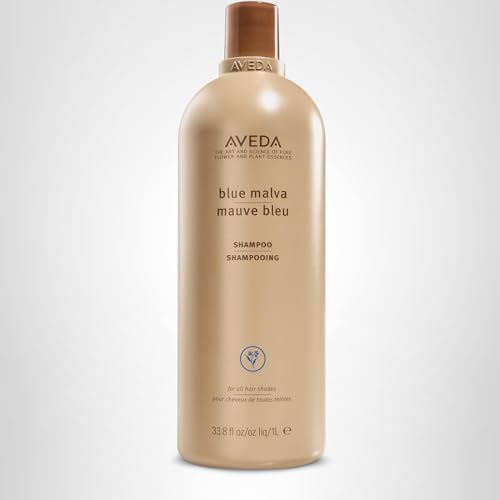Aveda Blue Malva Shampoo liter-size packaging for household use.