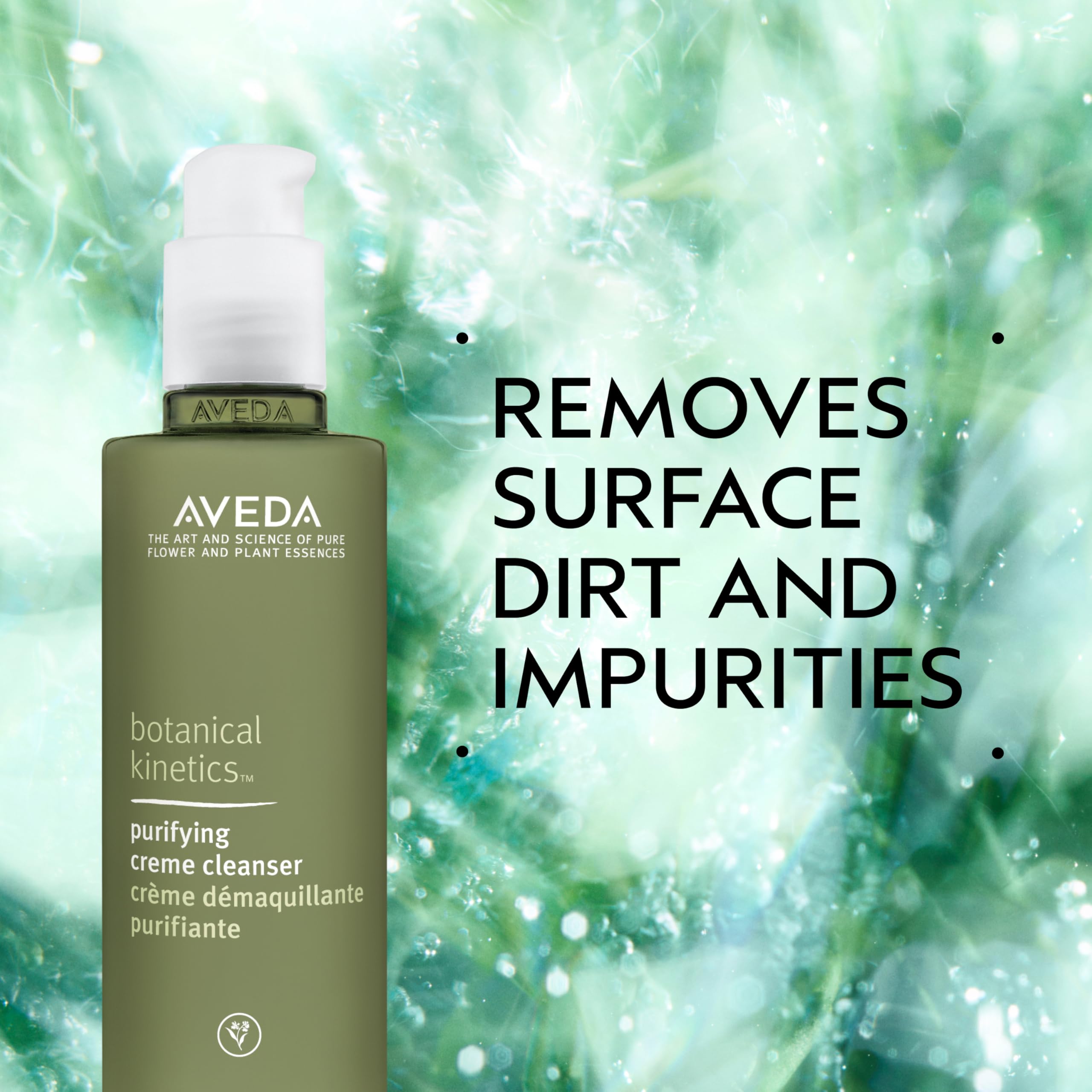 Close-up of Aveda Purifying Creme Cleanser creamy lather for gentle cleansing
