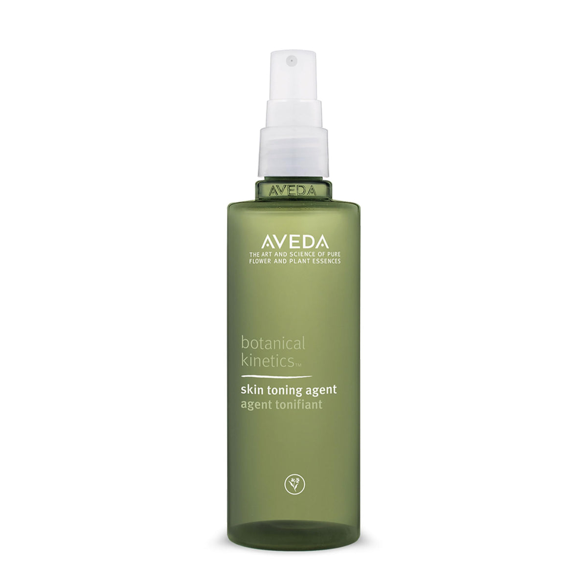 Aveda Botanical Kinetics toner bottle shown delivering hydrating refreshment after cleansing.