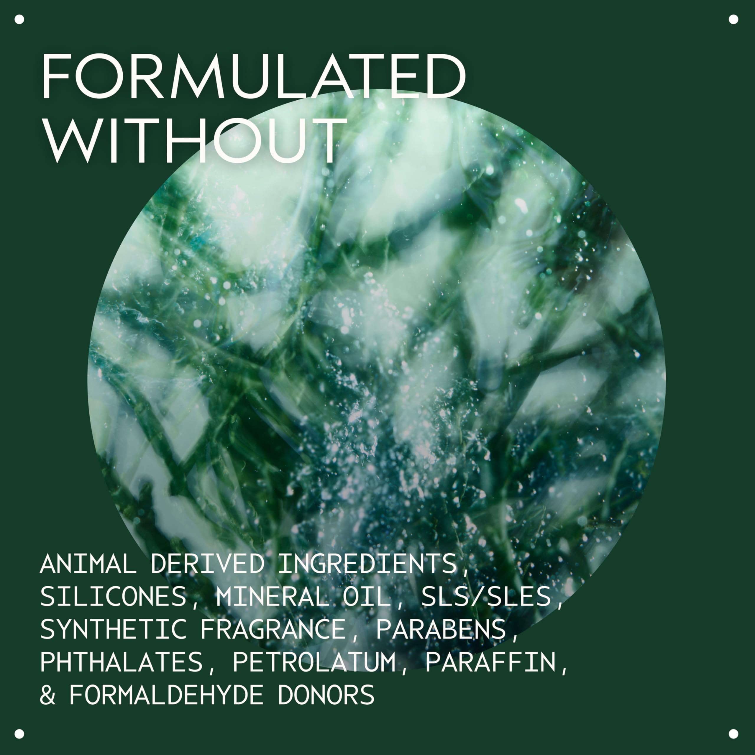 Close-up of natural ingredients highlights 99% derived formula for gentle toning.