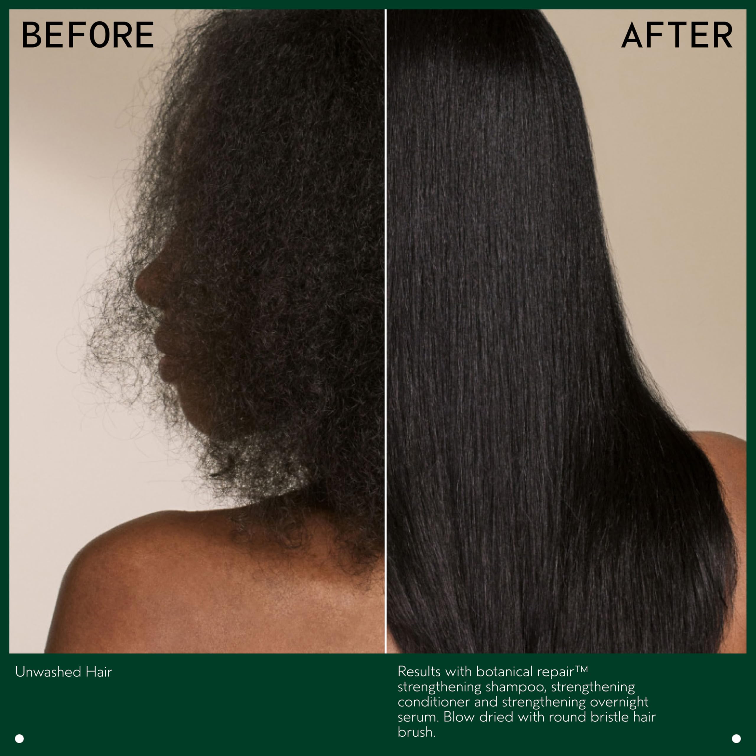 Aveda Botanical Repair conditioner close-up illustrating detangling and smooth results