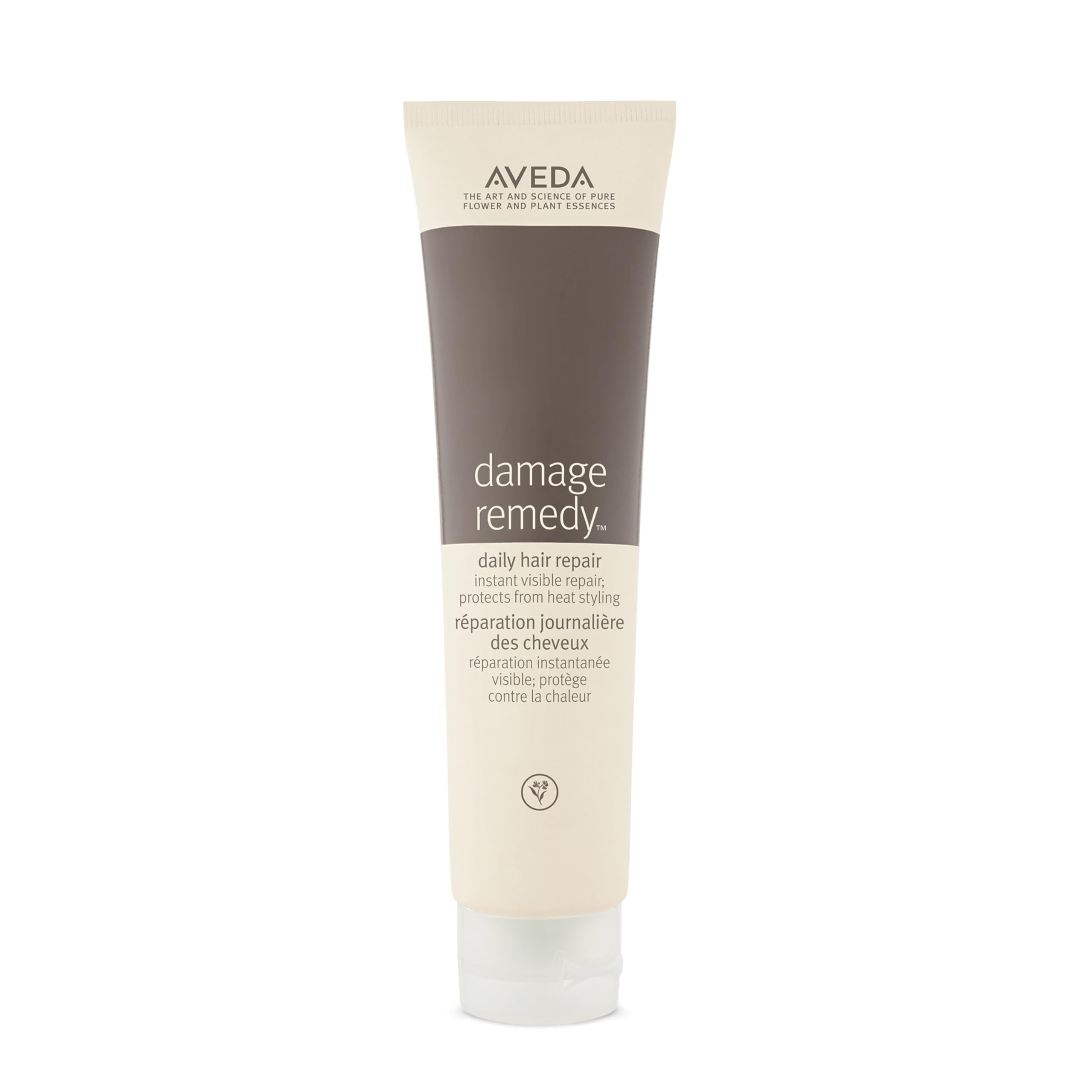Aveda Damage Remedy Daily Hair Repair bottle with pump for easy, even application.