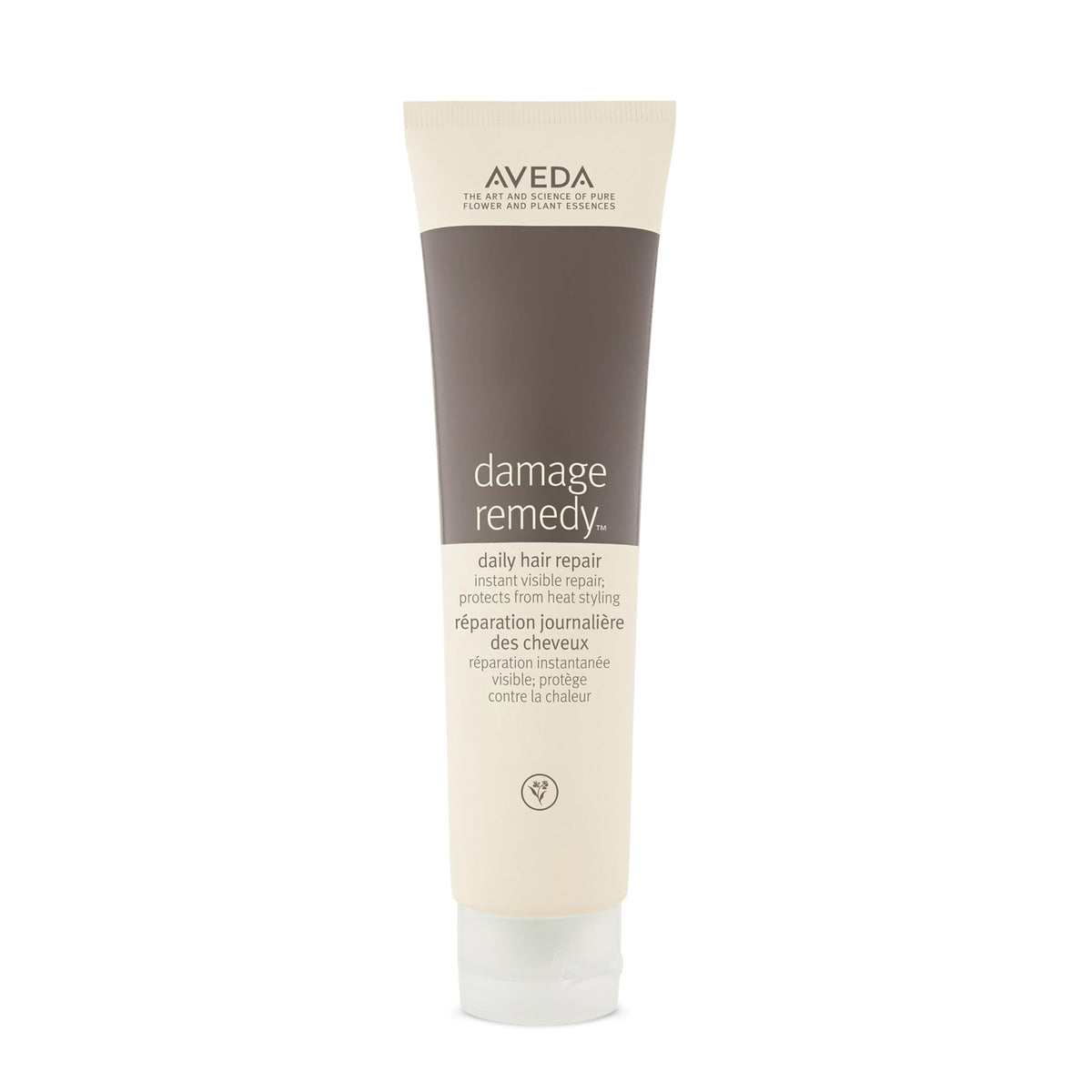Aveda Damage Remedy Daily Hair Repair bottle with pump for easy, even application.