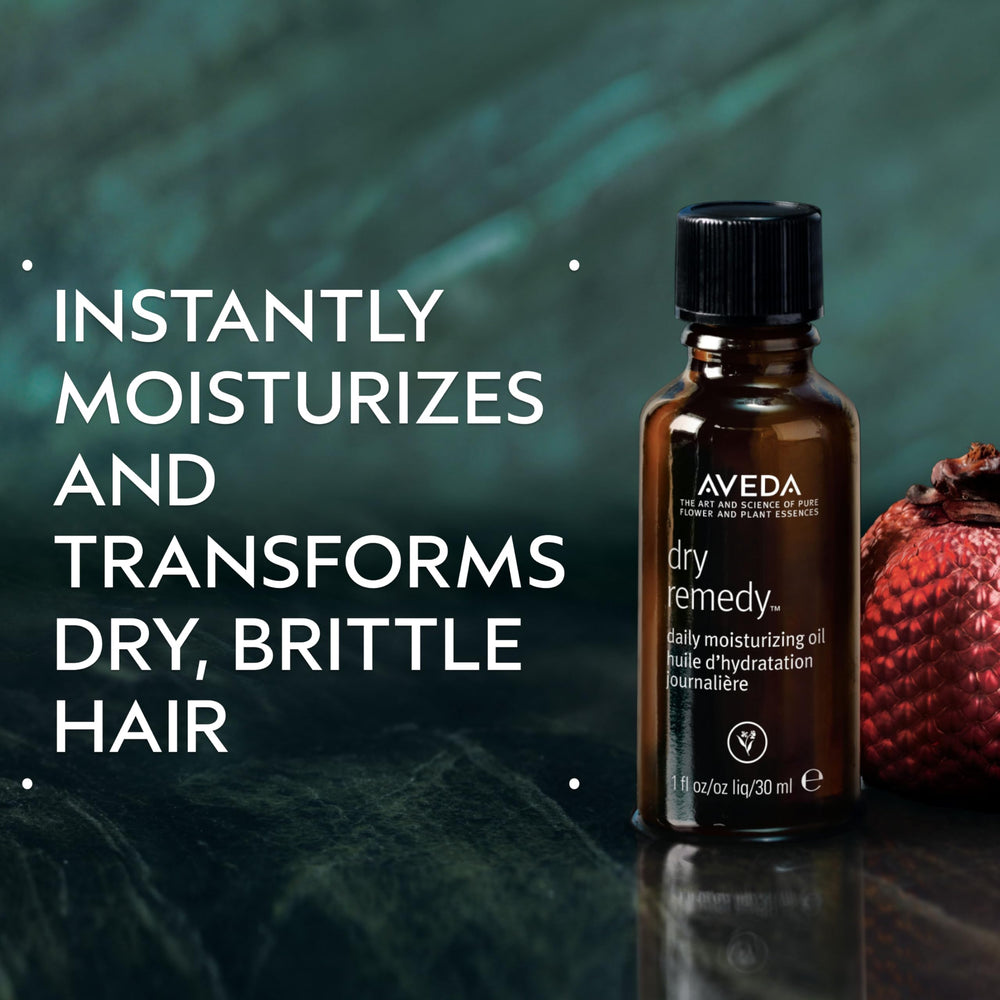 Hands applying 2–4 drops to mid-lengths and ends for smoothness.