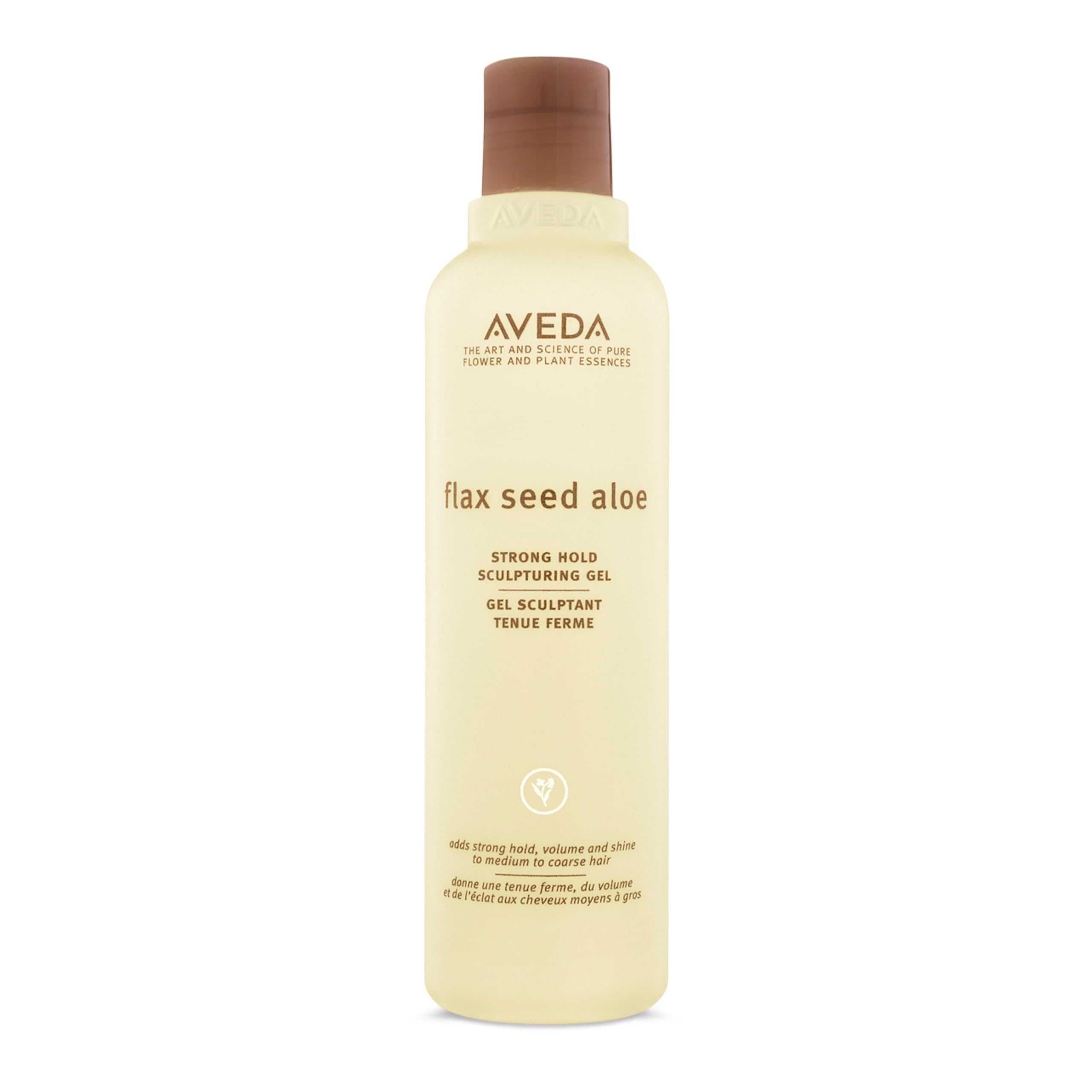 Aveda Flax Seed Aloe Strong Hold Gel bottle for sculpting with shine
