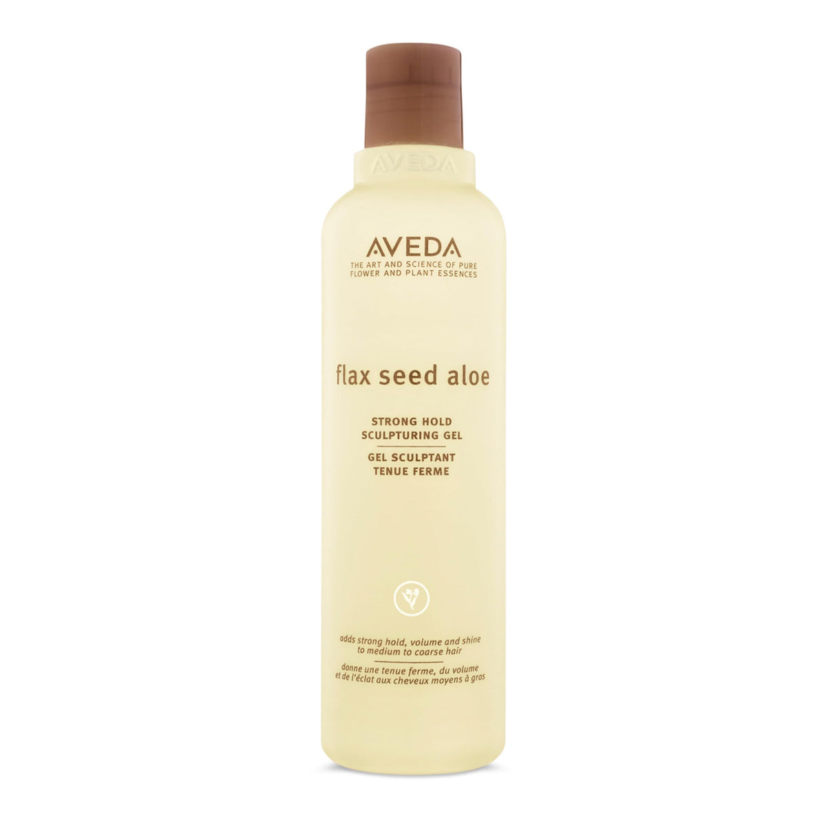 Aveda Flax Seed Aloe Strong Hold Gel bottle for sculpting with shine
