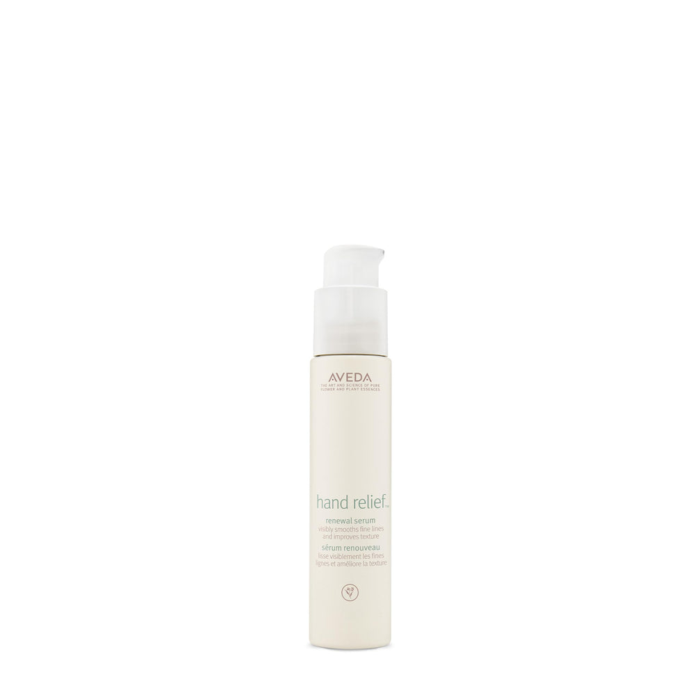 Aveda Hand Relief Renewal Serum bottle with hydrating formula for smoother hands